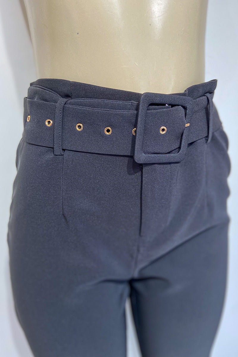 Straight Leg Belted Pants