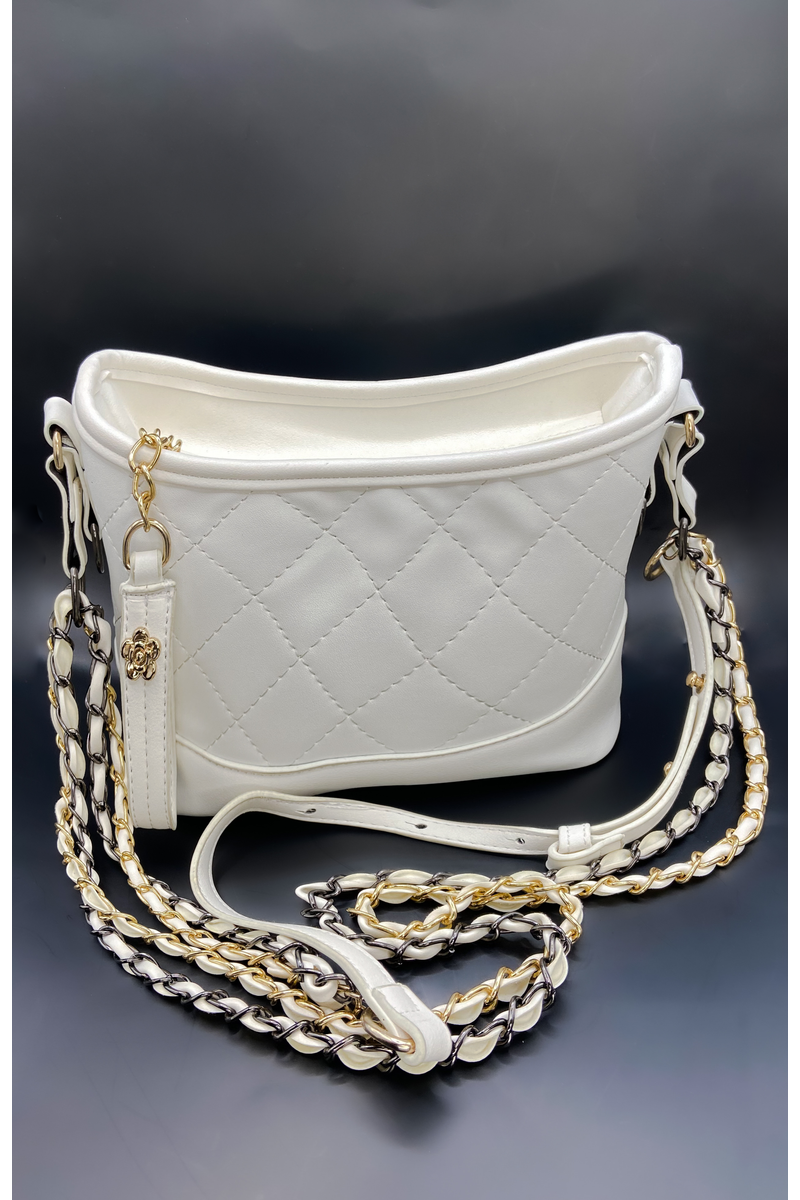 Gold/Pewter Chain Shoulder Bag