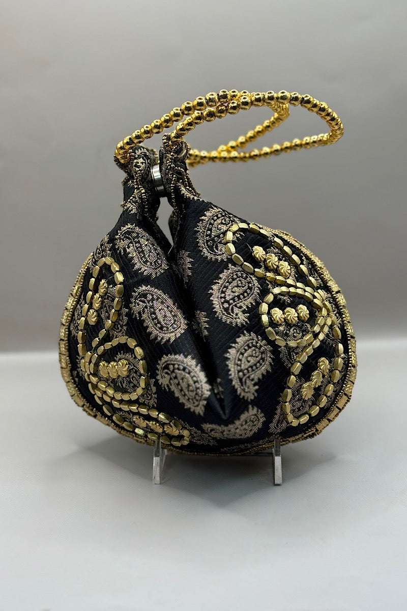 Beaded Embroidered Pouch Bag