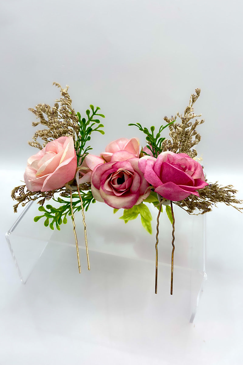 3D Faux Flower Hair Pins