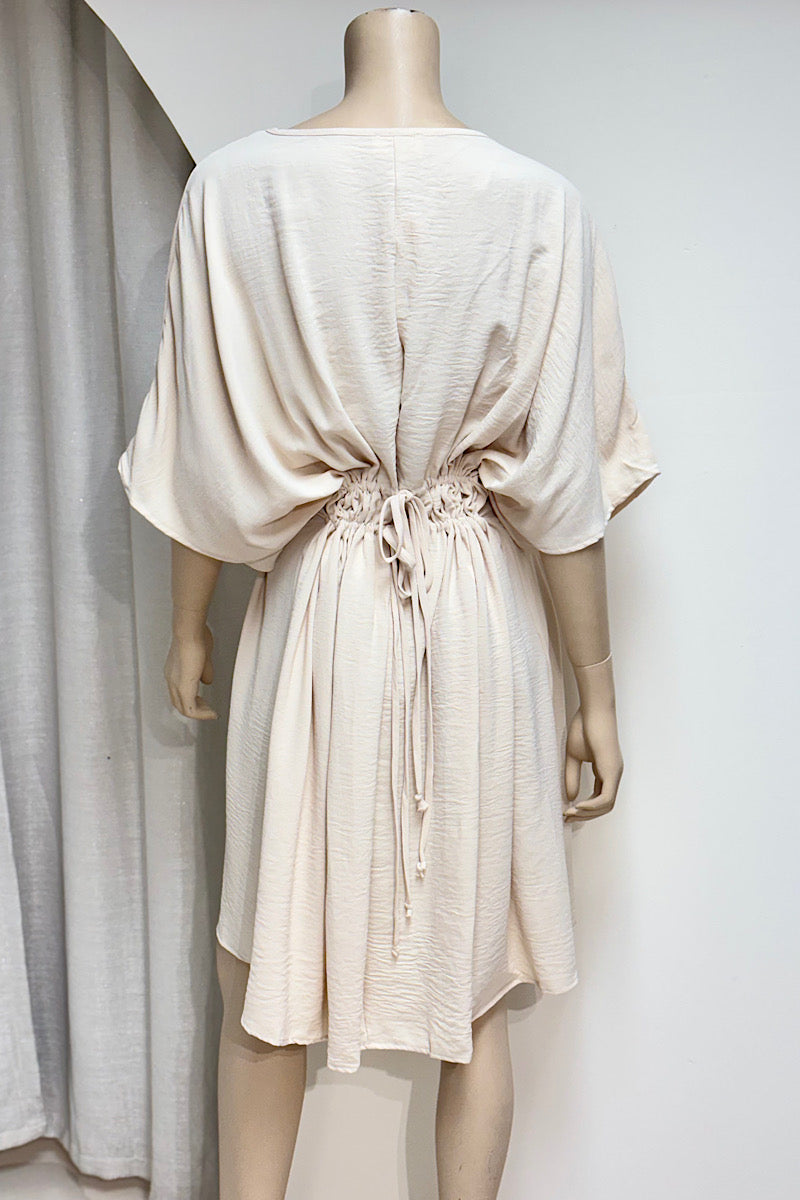 Cinched Waist Flowy Sheath Dress