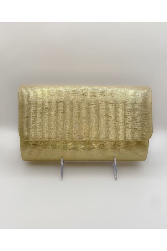 Matted Gold Envelope Clutch