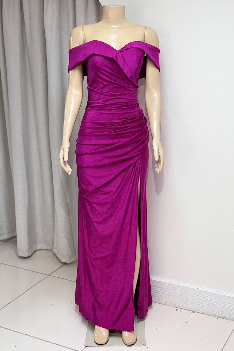 Off-Shoulder Shawl Formal