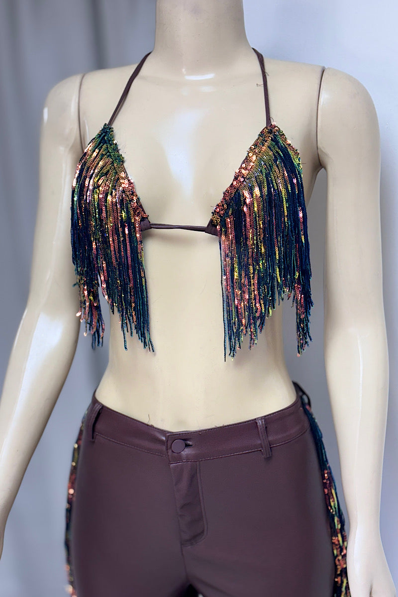 Fringe 2 Piece Pant Set