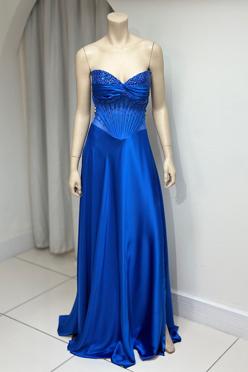 Beaded Flowy Corset Formal