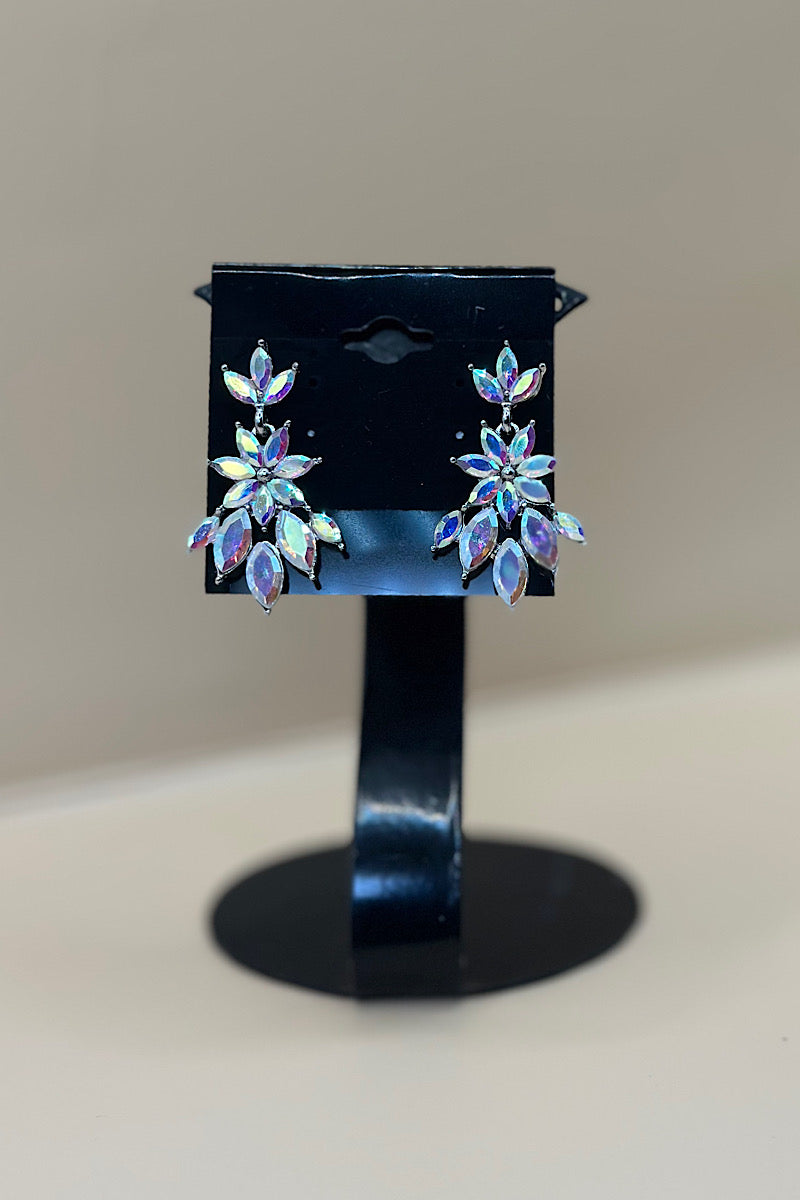 Earring- Silver Iridescent Collection