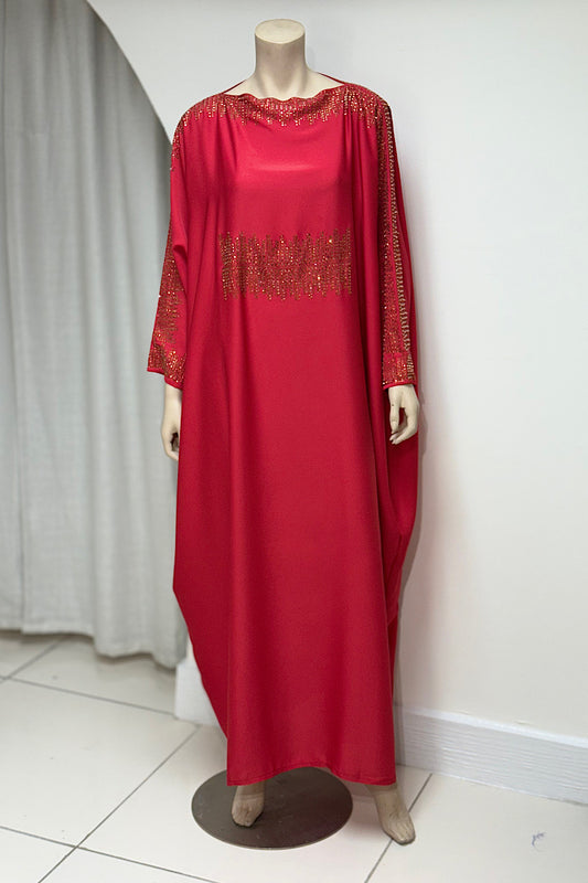 Jeweled Flowy Kaftan Dress