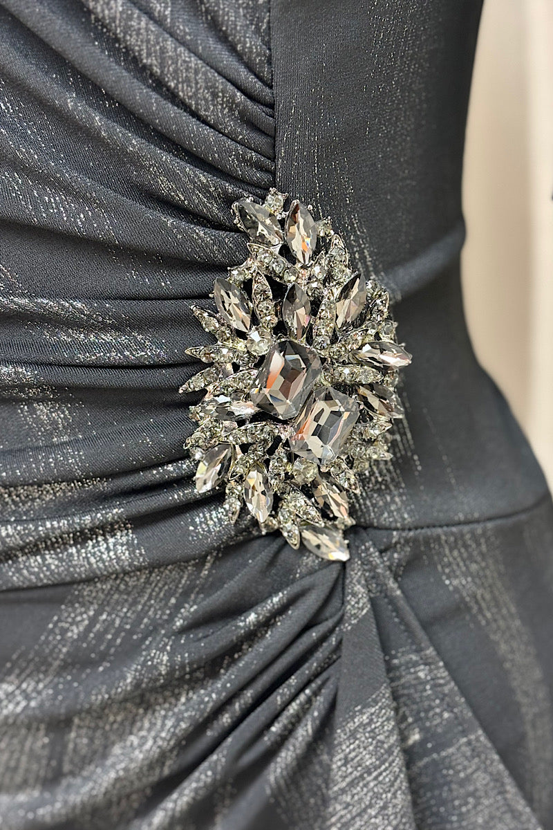 Black & Pewter A-Line Dress