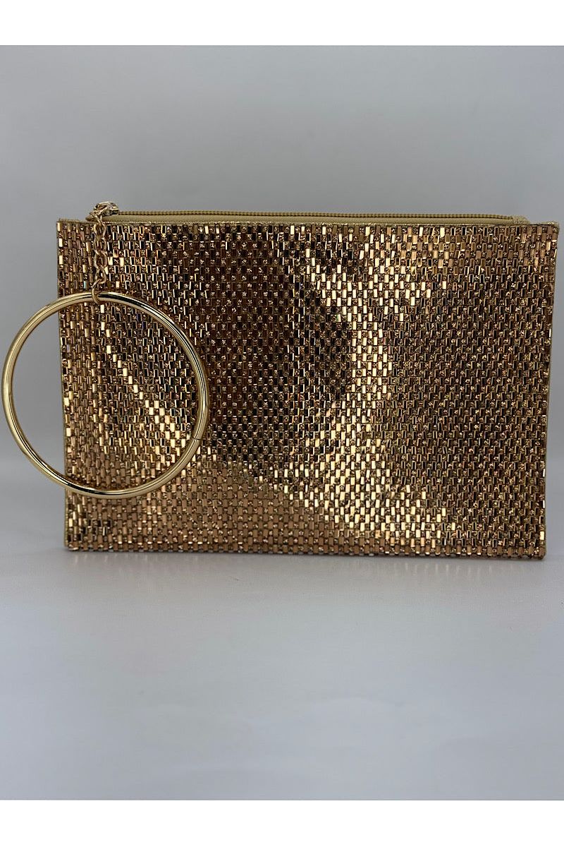 Flat Shimmer Hand Bag