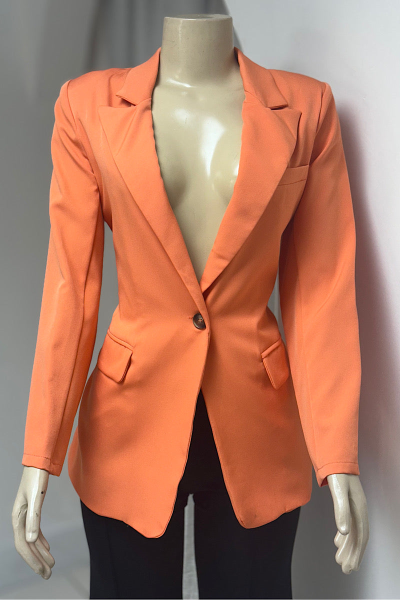 Peach Button Blazer