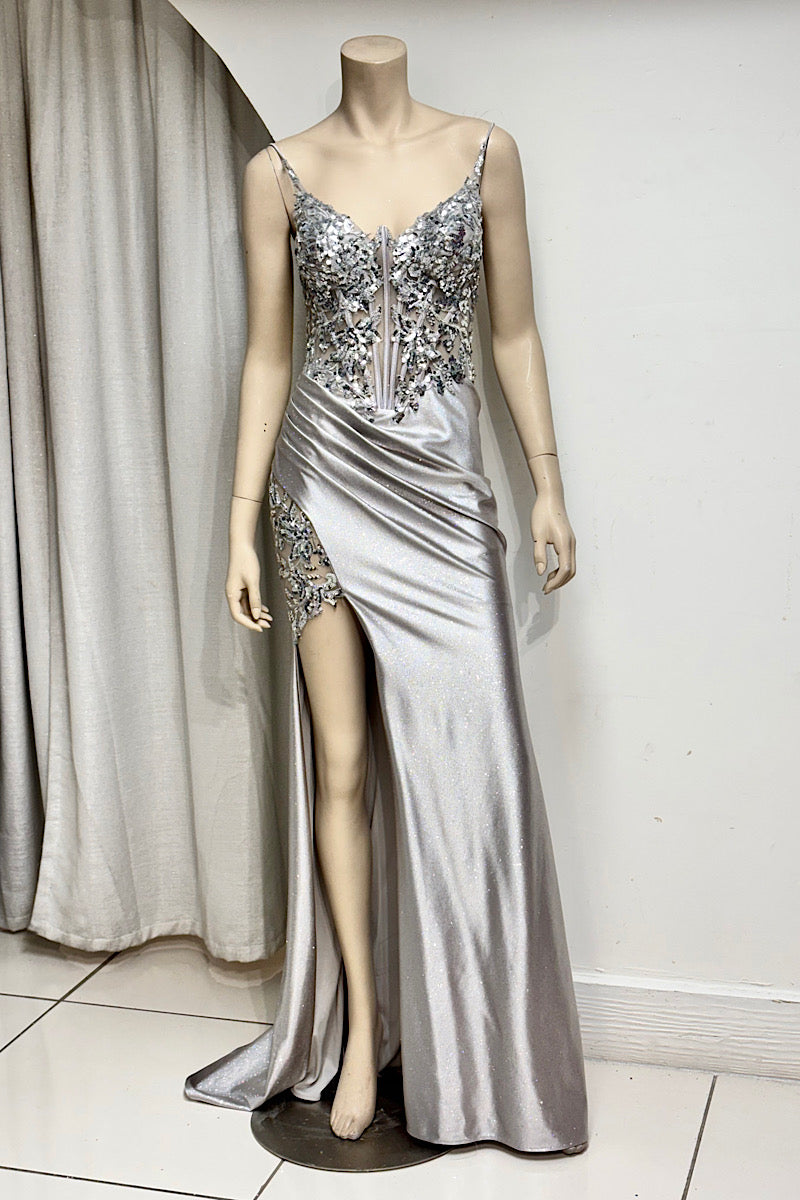 Fitted Bustier Sequin Formal