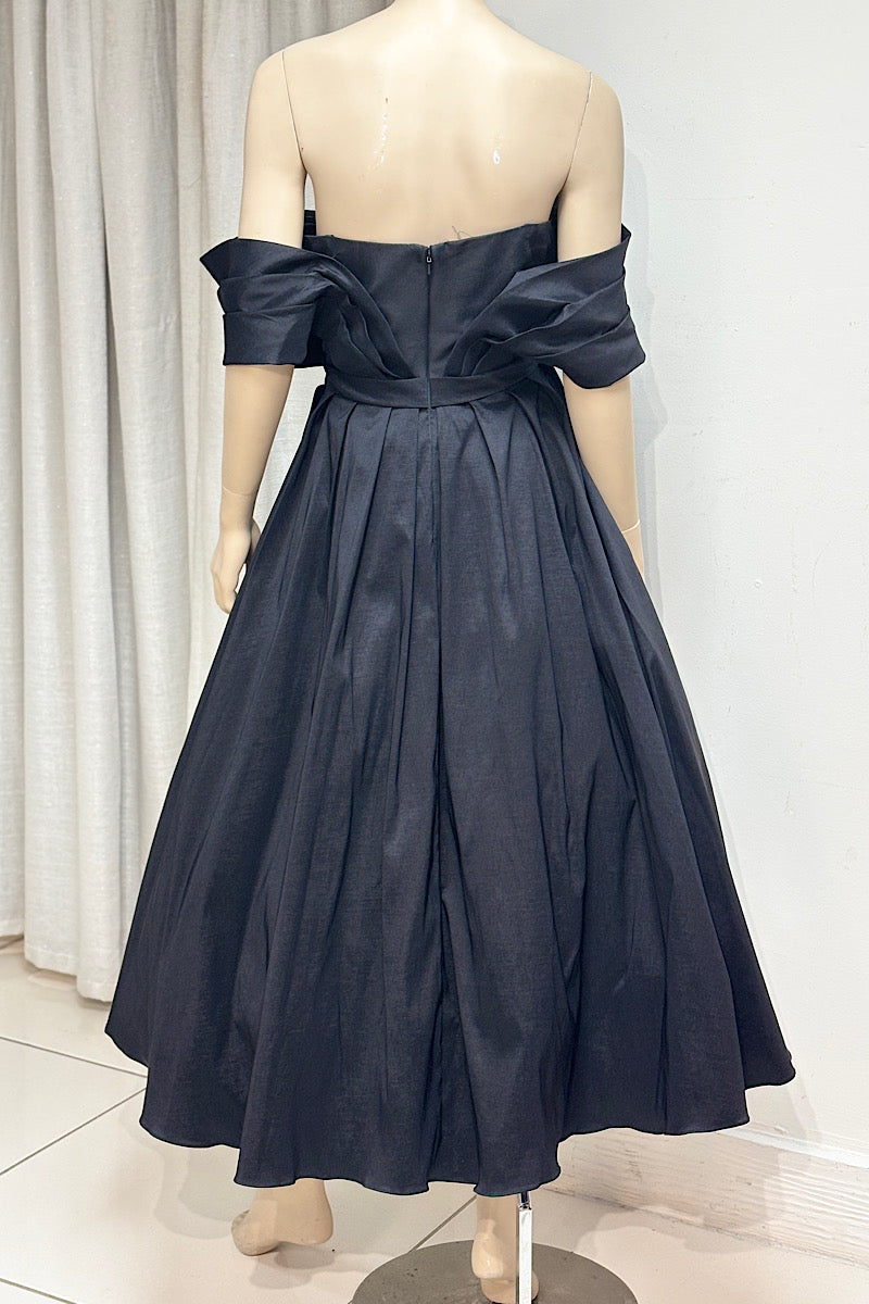 Sweetheart Off Shoulder Tea Length Formal