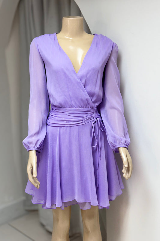 Lavender Short Chiffon Dress