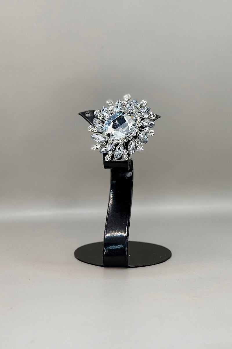 Rhinestone Sun Brooch