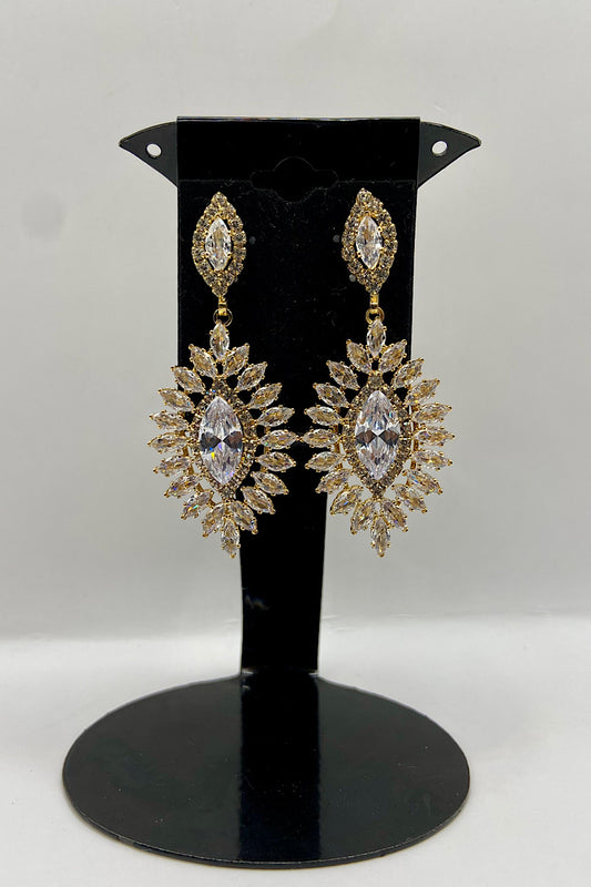 Earring- Gold Clear Collection 24