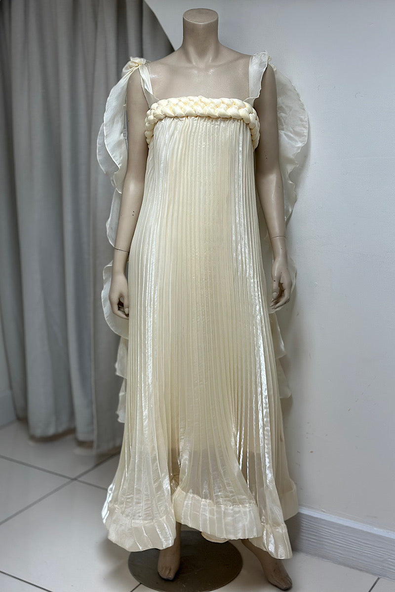 Ruffle Braid Detail Maxi Dress