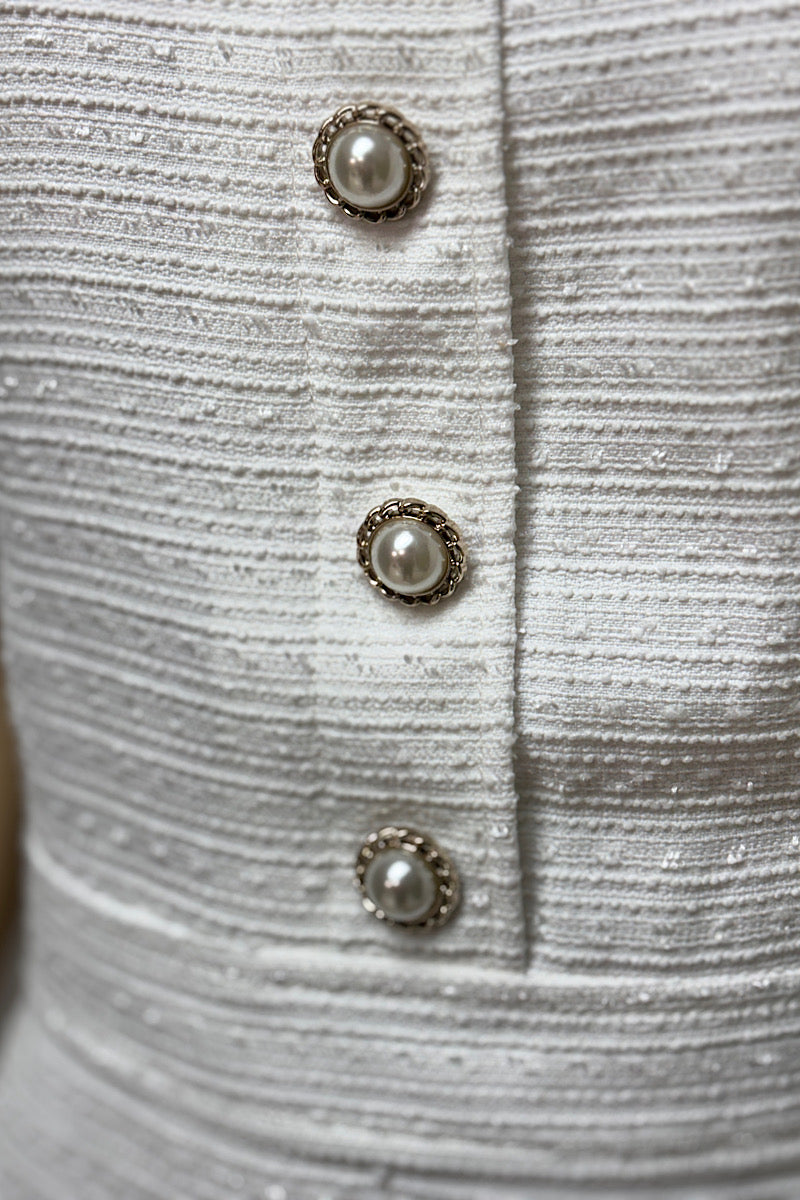 White Pearl Tea-Party Dress