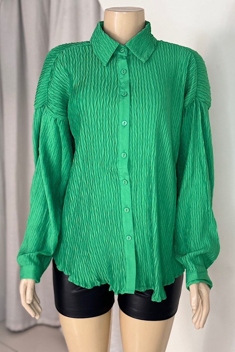 Crinkle Long Sleeve Shirt