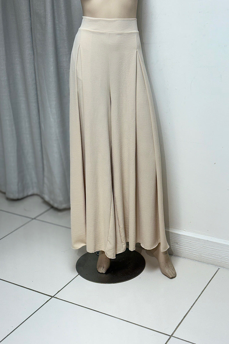 Crepe Flowy Wide Legged Pants