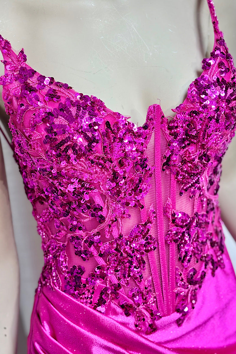 Fitted Bustier Sequin Formal