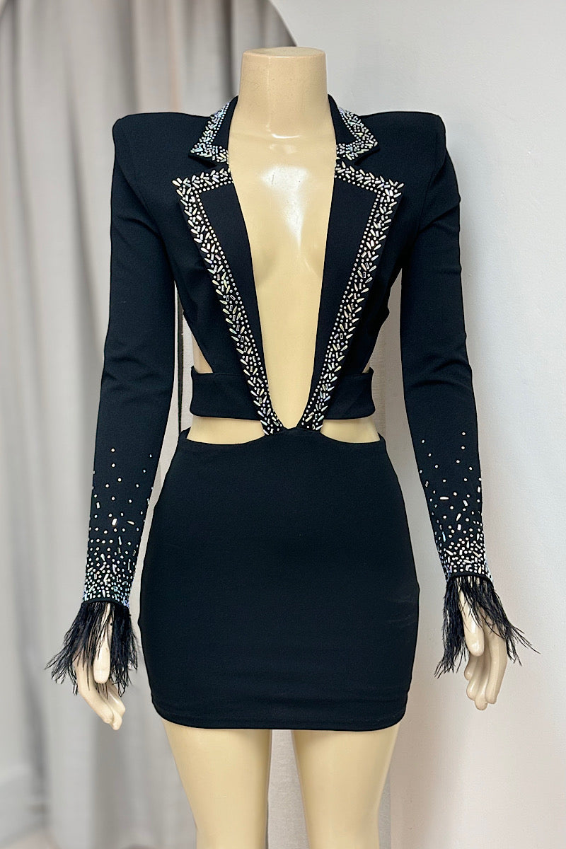 Sexy Blazer Cutout Dress