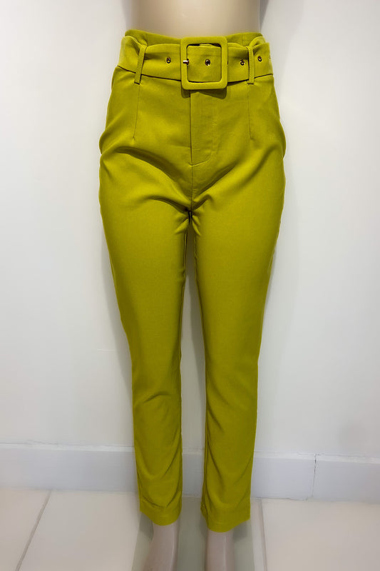 Straight Leg Belted Pants