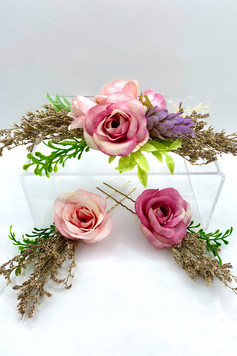 3D Faux Flower Hair Pins