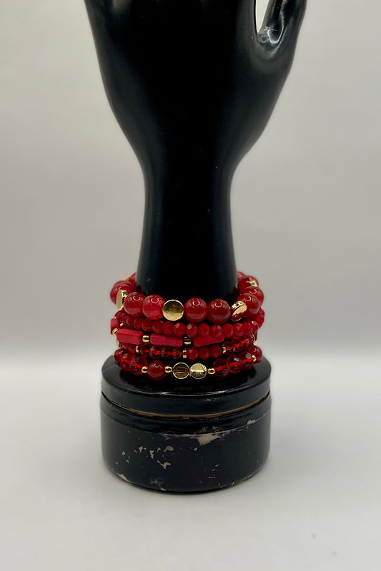 Bracelet Set- Red Collection 4