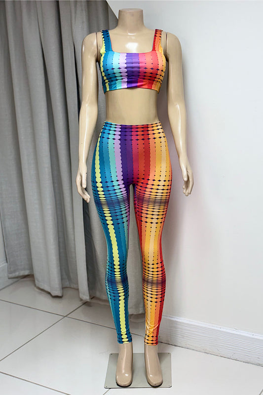 Multi-Colored Legging Set