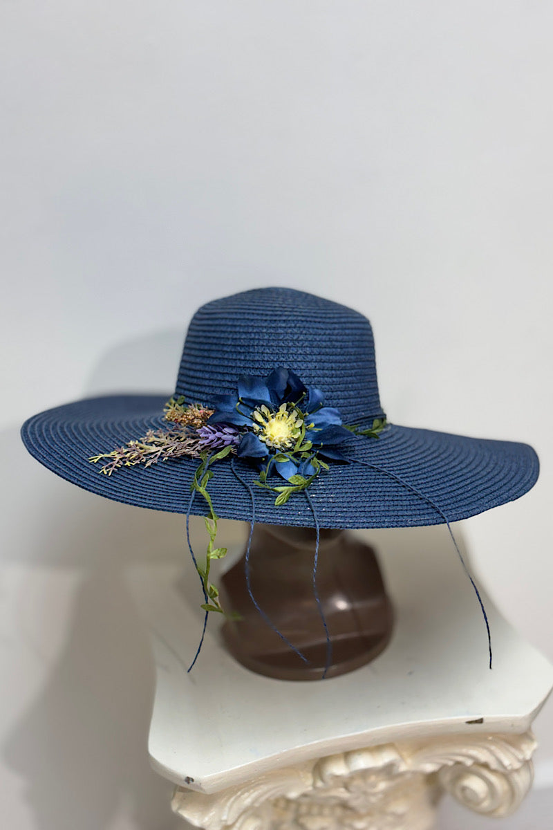 Blue Flower Sun Hat