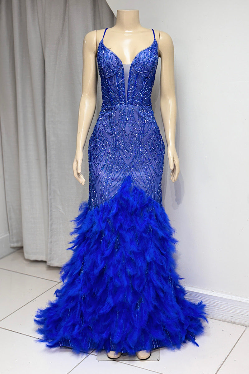 Feathered Corset Formal