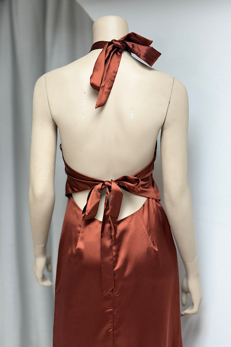 Handkerchief Halter Tie-Back Formal