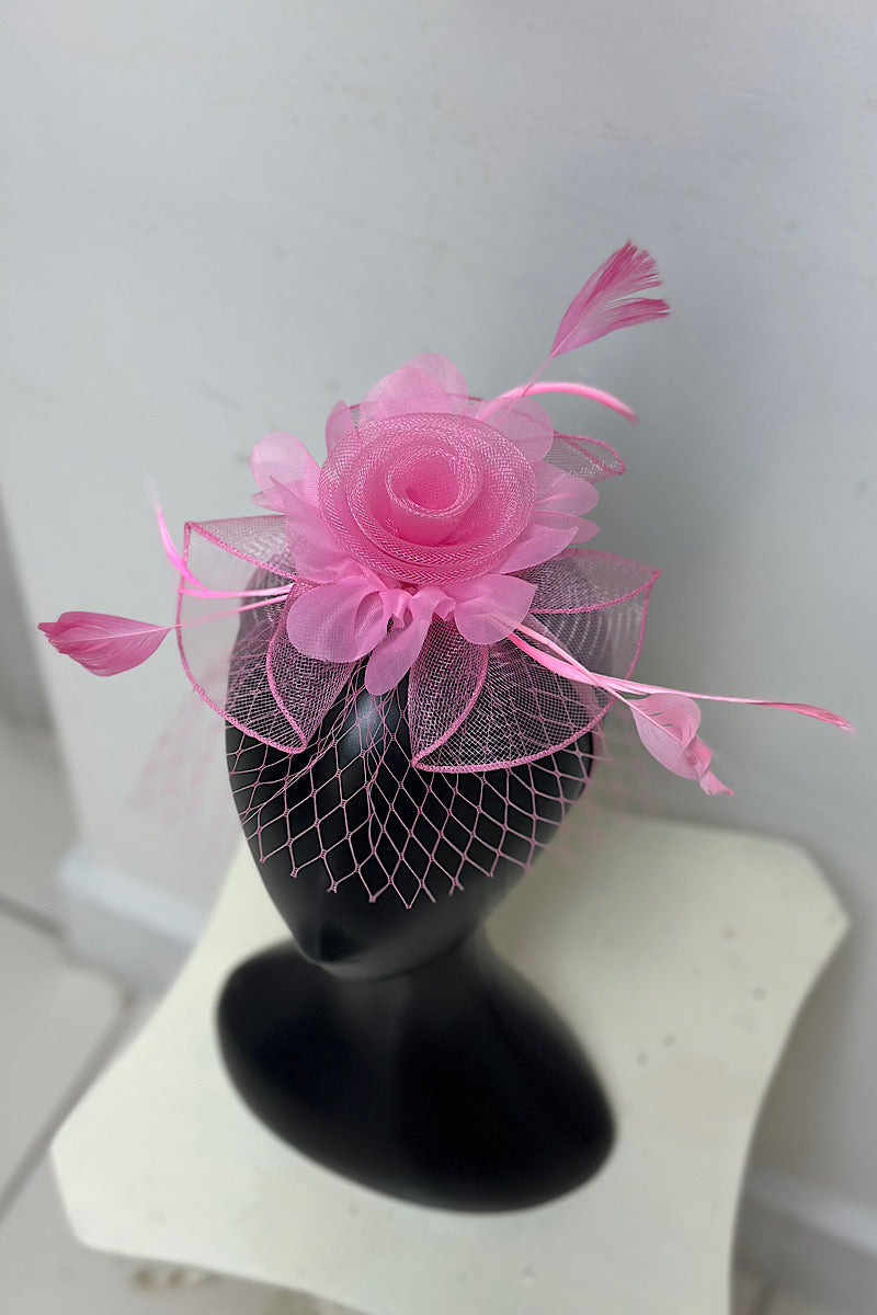 Rosette Netted Mini Fascinator