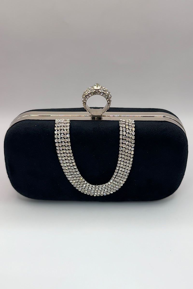 Suede Ring Clutch