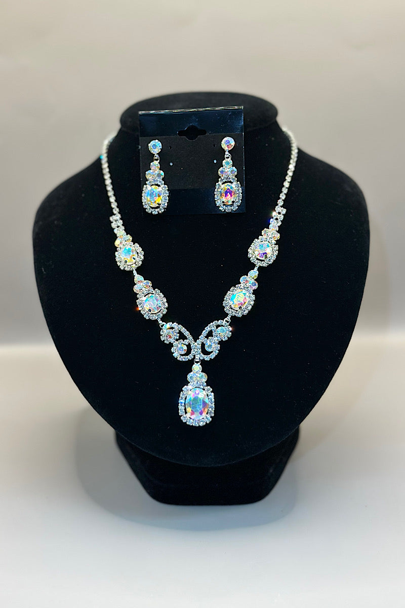 Jewelry Set- Silver Iridescent Collection