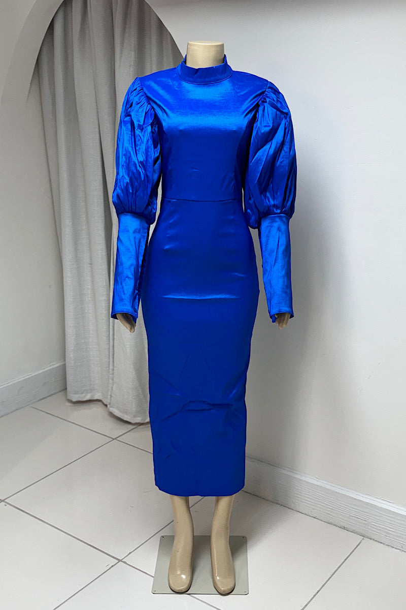 Taffeta Large Sleeve Dress