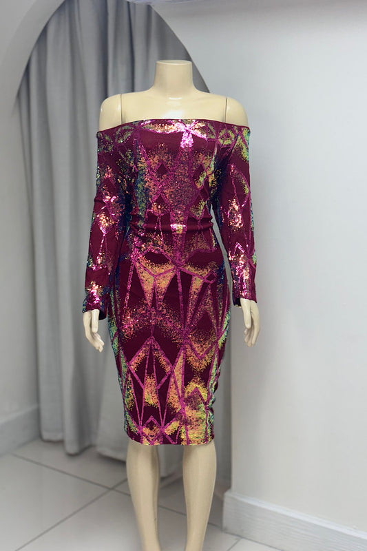 Cranberry Sequin Dress