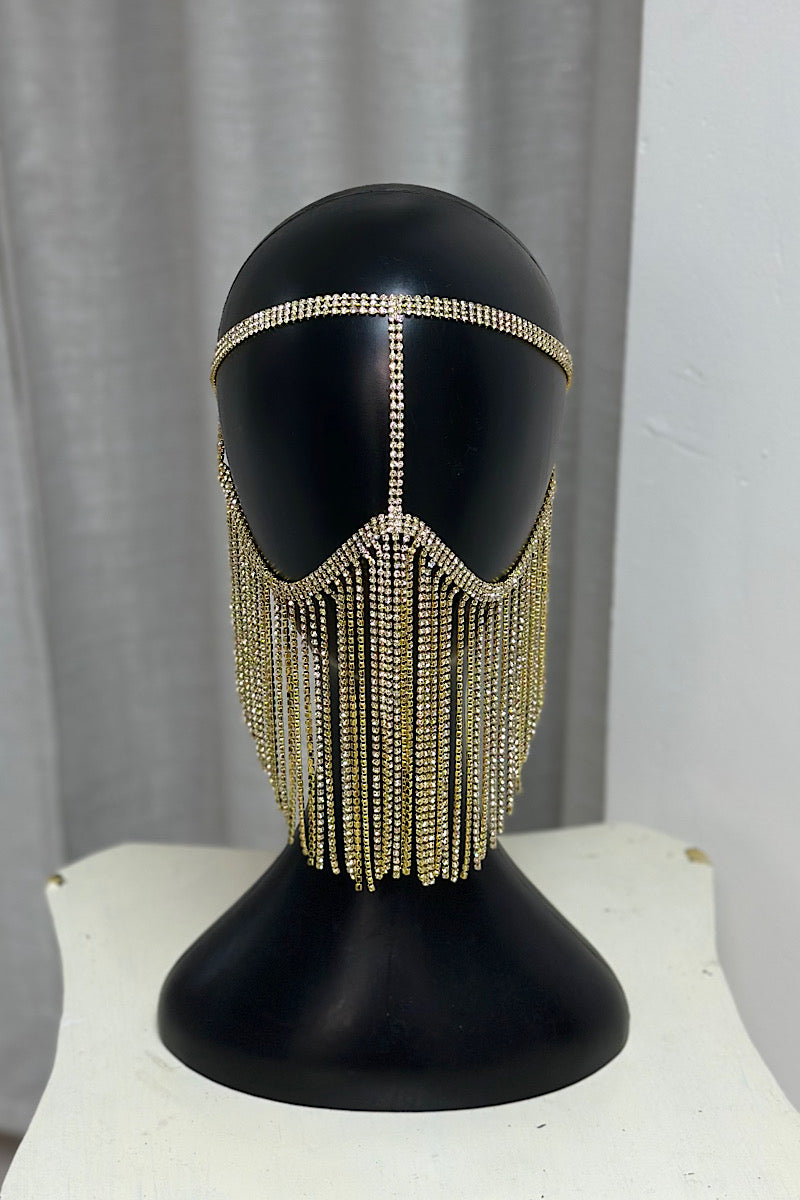 Arabian Rhinestone Face Veil