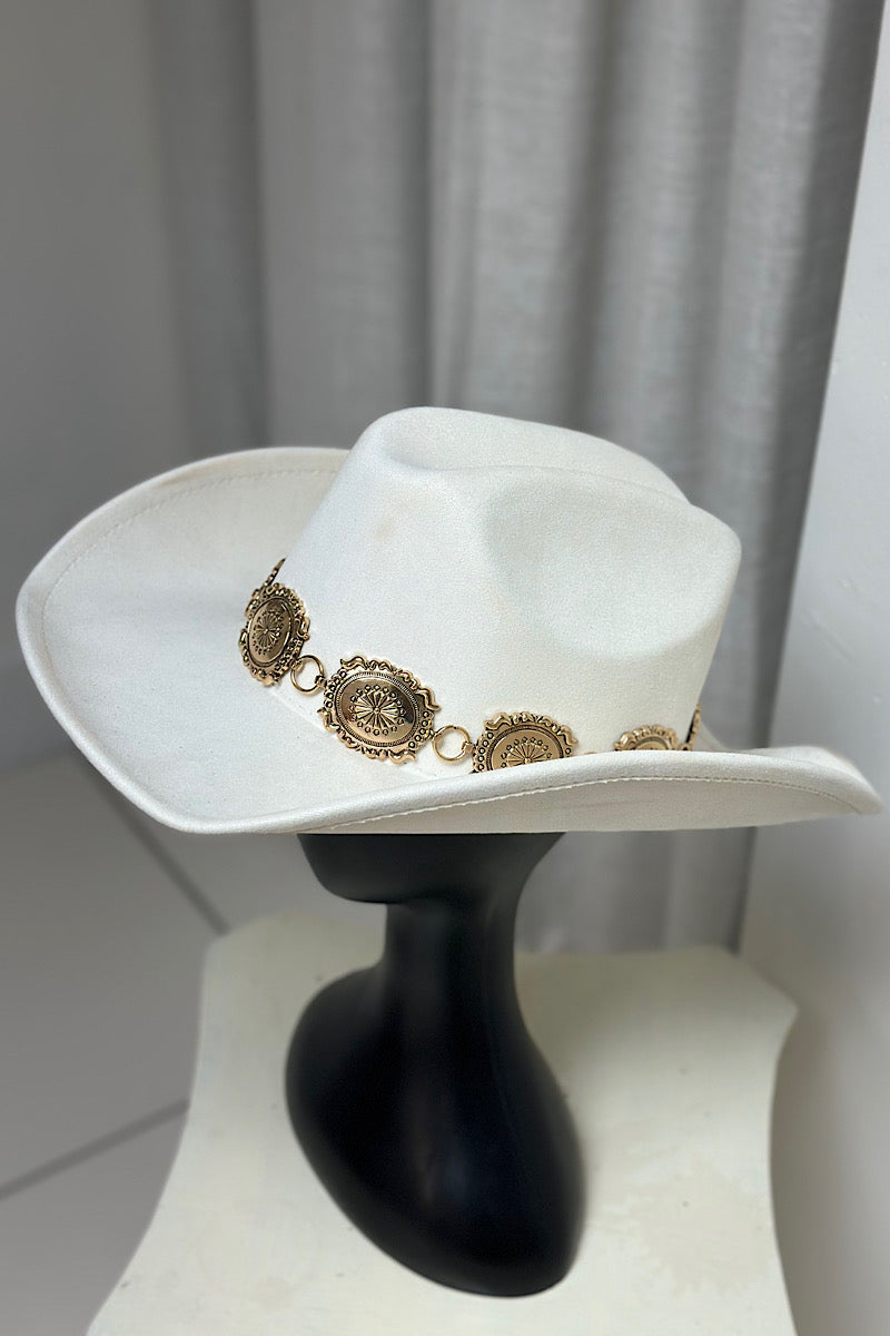 Decorated Chain Detail Cowboy Hat