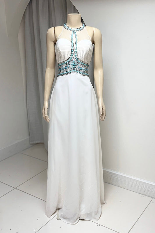 Halter Beaded Formal Dress