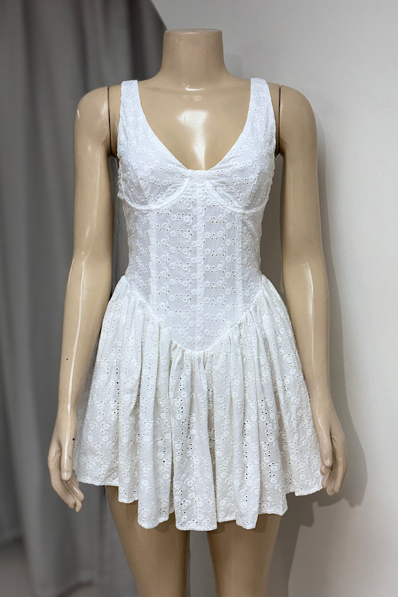 Eyelet Babydoll Mini