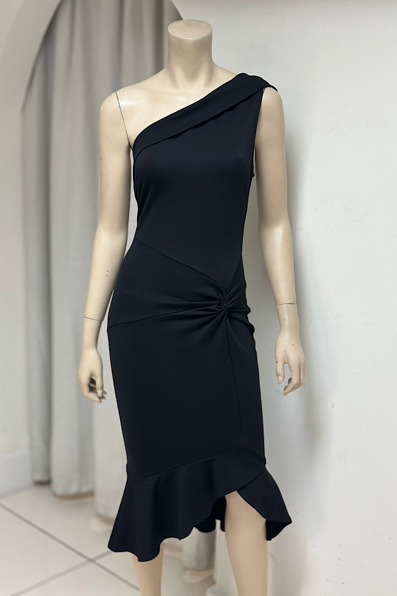 One-Shoulder Scrunch Detail Dress