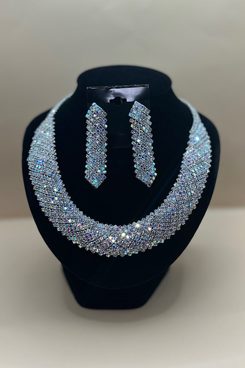 Jewelry Set- Silver Iridescent Collection