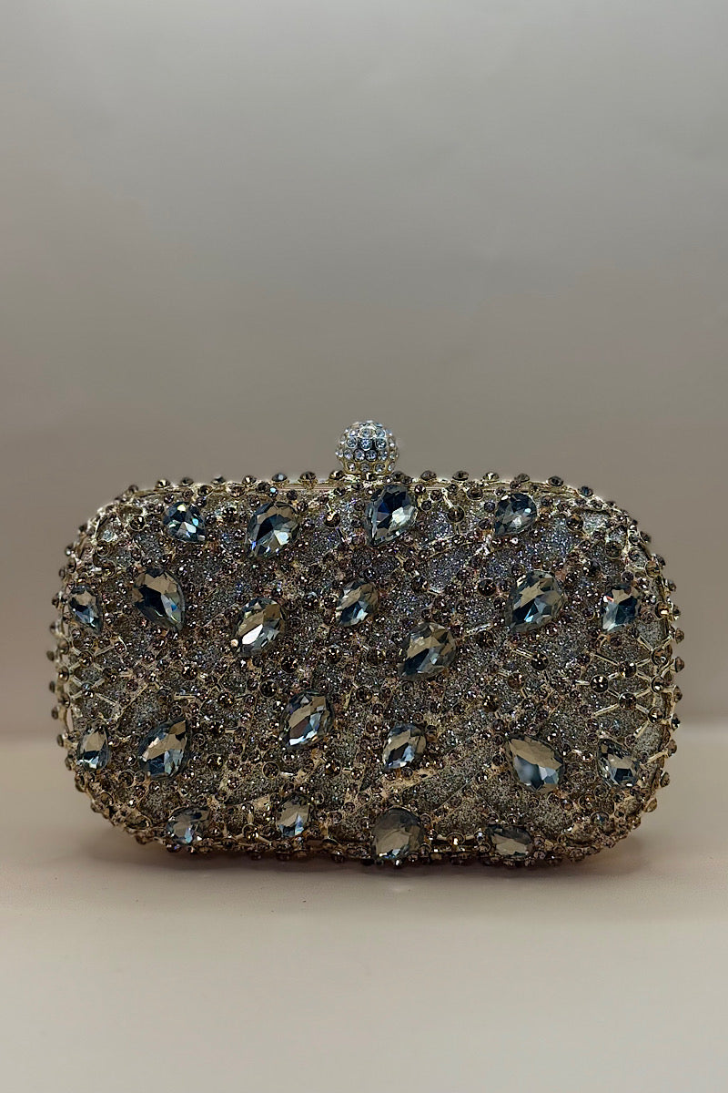 Rhinestone Embellished Branch Design Clutch