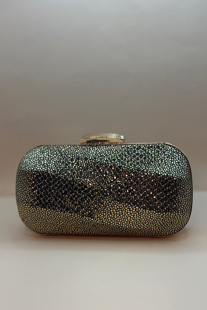 Textured Gold Speckled Clutch