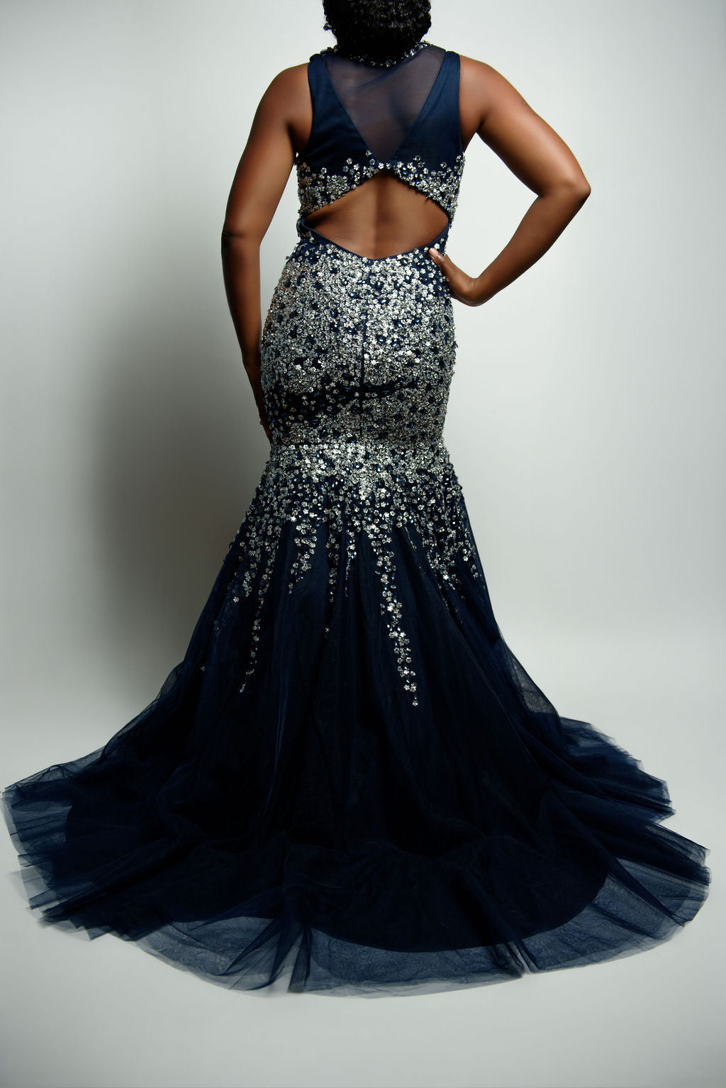 Bejeweled Back-Out Mermaid Formal