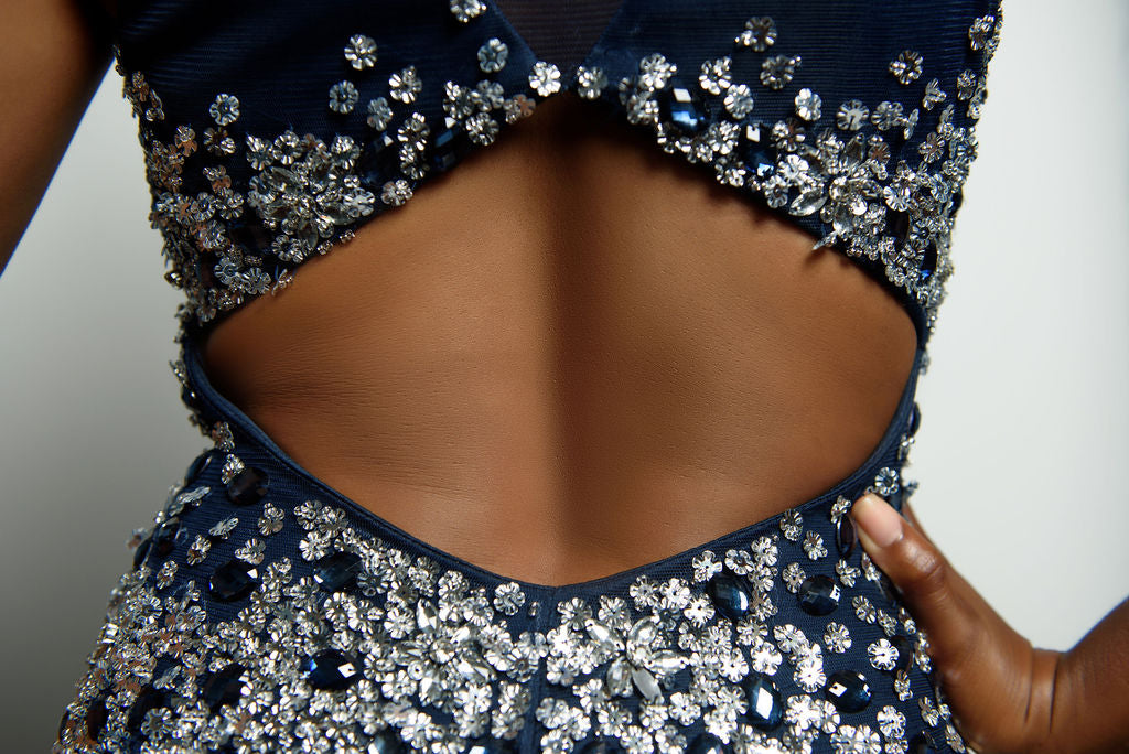 Bejeweled Back-Out Mermaid Formal