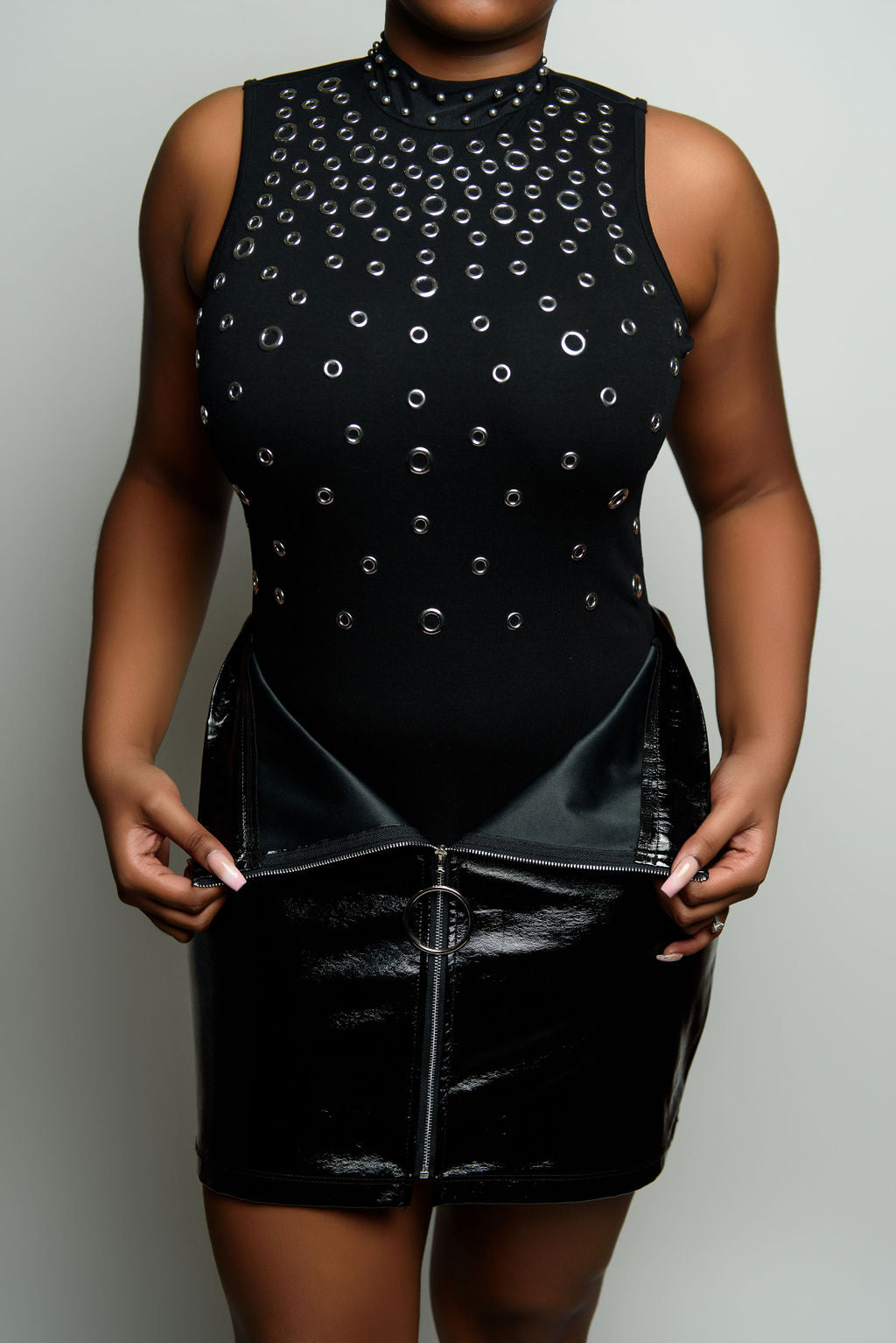 Black Short Leather Skirt
