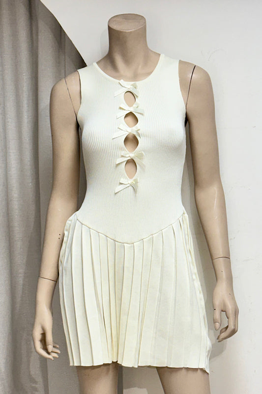Bowe Detail Mini Tennis Dress