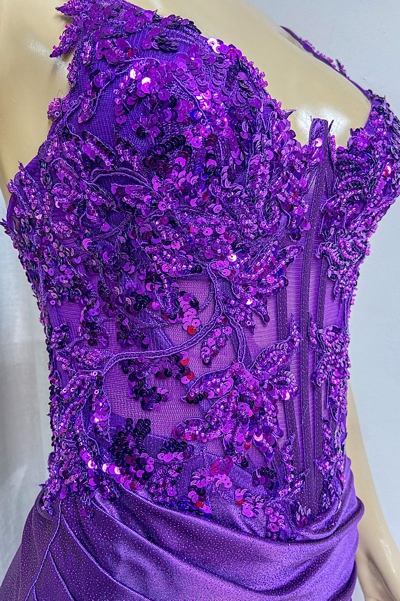 Fitted Bustier Sequin Formal